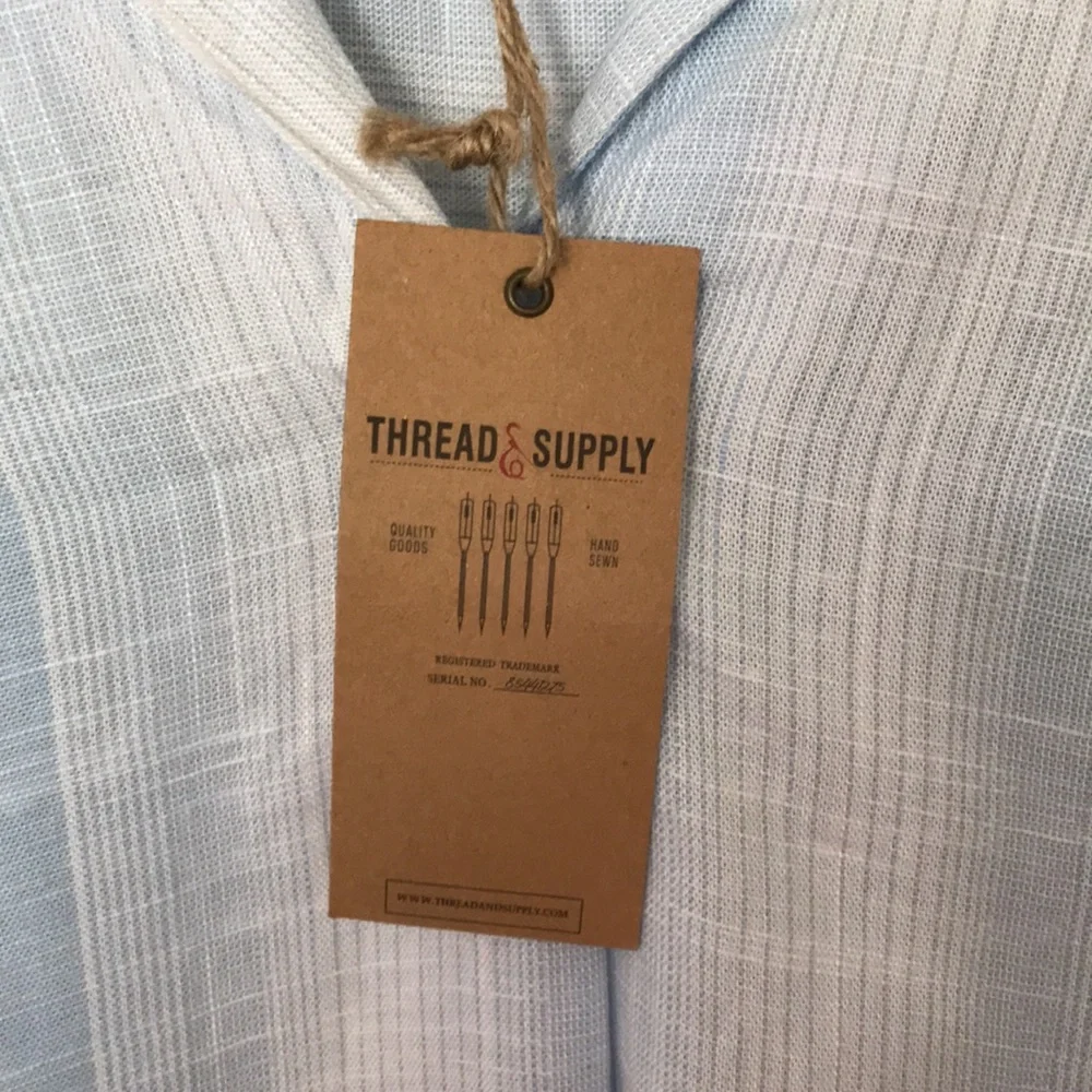 Light Blue Striped Women’s Short Sleeve Shirt - Unbranded - Picture 2 of 6